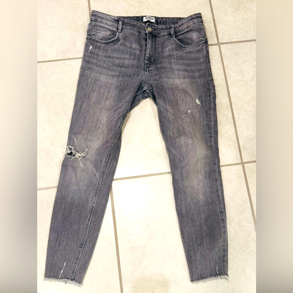 Zara Trafaluc Women's Denim Jeans in Gray